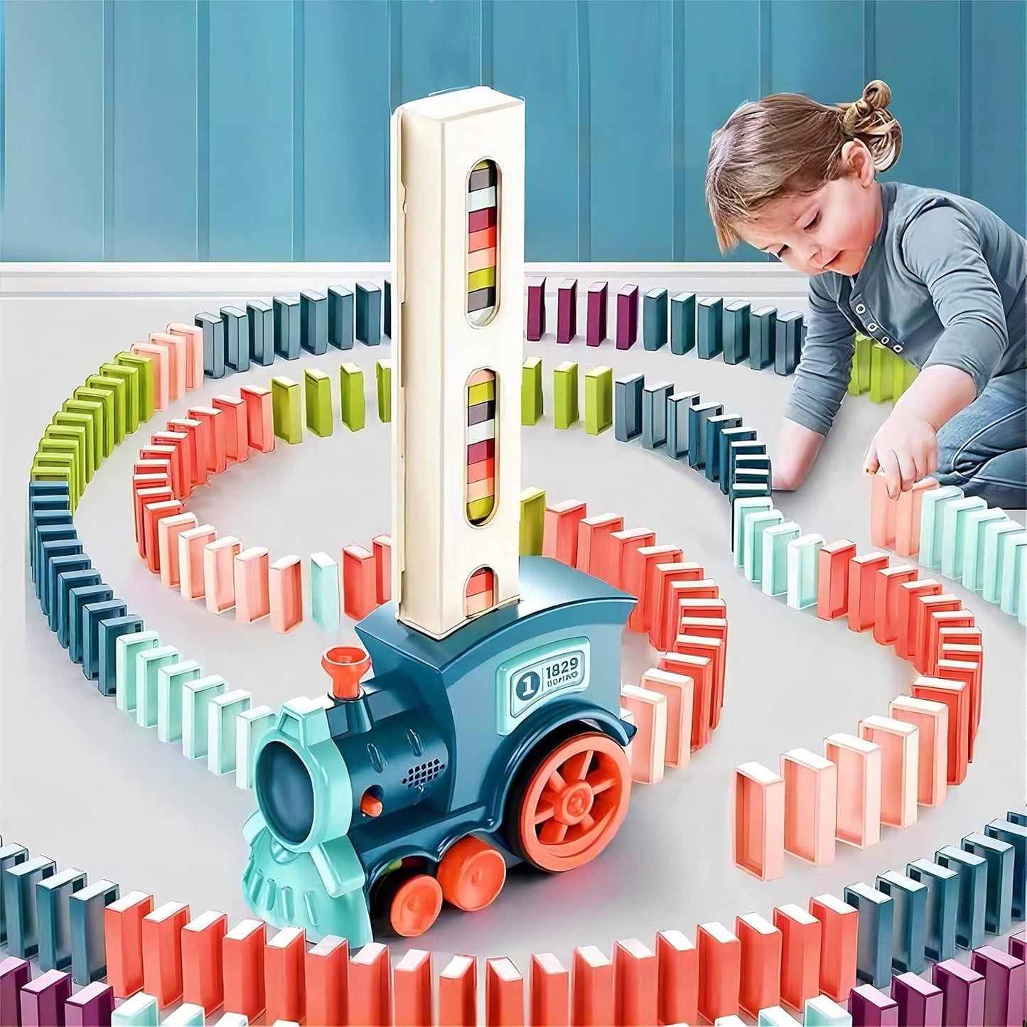 Train Toy Domino Set for Kids ! ||BPA-Free Plastic with Sound Effects||